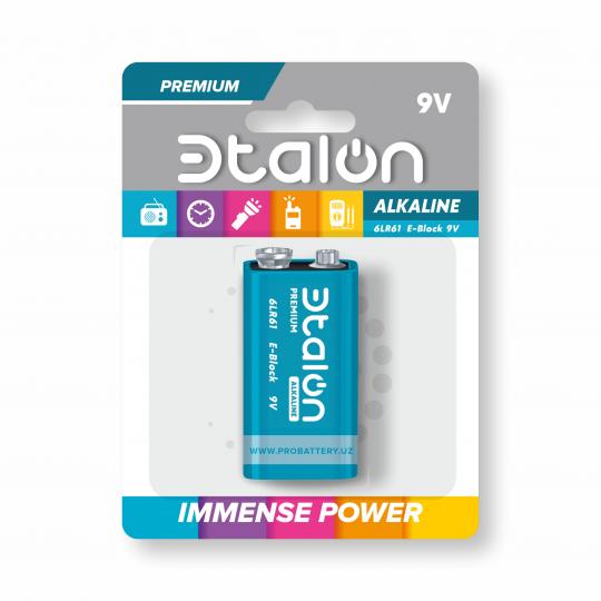 ЭTALON ALKALINE PREMIUM 6LR61 (9V)  1*BL