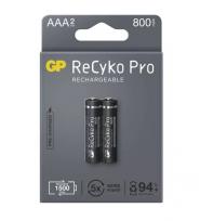 Аккумулятор  GP NiMH 1.2V 800mAh (R03) AAA ReCyko PRO 2*BL