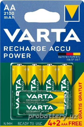 Аккумулятор VARTA 56706 ACCU POWER AA 2100 MAH + AAA 800  MAH  6*BL