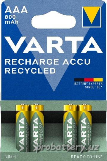 Аккумулятор VARTA 56813 ACCU RECYCLED AAA 800 MAH 4*BL