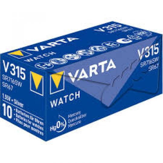 СЕРЕБРЯНО ЦИНКОВАЯ VARTA V315 (SR67) 1*BL