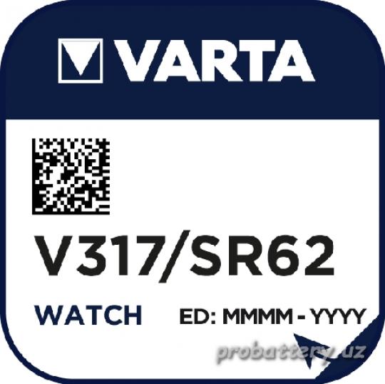 СЕРЕБРЯНО ЦИНКОВАЯ VARTA V317 (SR62) 1*BL