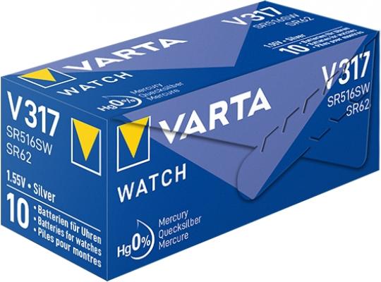 СЕРЕБРЯНО ЦИНКОВАЯ VARTA V317 (SR62) 1*BL