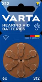 ДЛЯ СЛУХОВЫХ АППАРАТОВ VARTA Hearding Aid  V312/PR41   6*BL